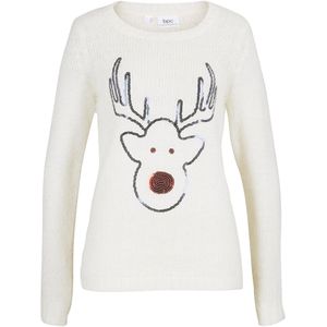 Kersttrui met pailletten rendier