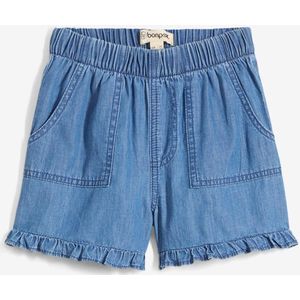 Denim short van soepel katoen