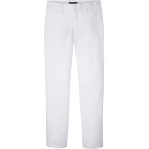 Regular fit linnen chino met comfortband, straight