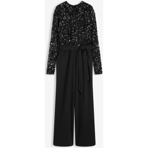 Jumpsuit met geborduurde pailletten