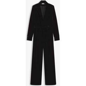 Jersey jumpsuit van soepelvallend fluweel