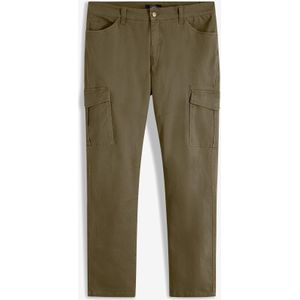 Slim fit stretch cargo broek, straight