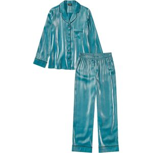 Satijnen pyjama met glans (2-dlg. set)