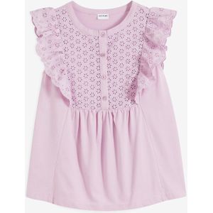 Shirt met broderie anglaise