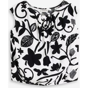 Korte blousetop van soepele viscose