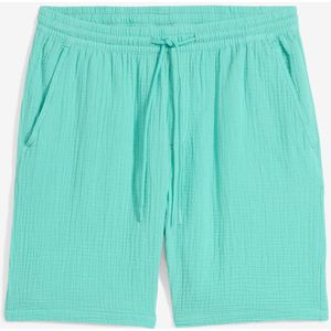 Lange short van mousseline, regular fit