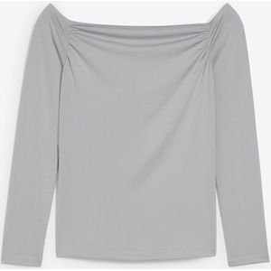 Carmen-shirt van lichte jersey
