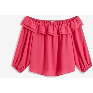 Carmen blouse van gerecycled polyester