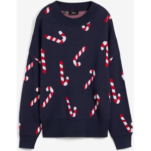 Kersttrui met ronde hals, oversized