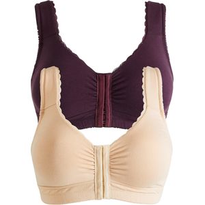 Bh zonder beugels met sluiting voorop en biologisch katoen (set van 2)