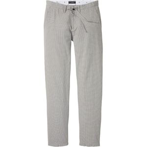 Regular fit instap chino met linnen, straight