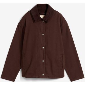 Twill jas met kraag van corduroy