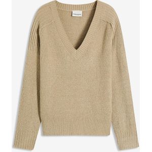 Oversized trui met V-hals