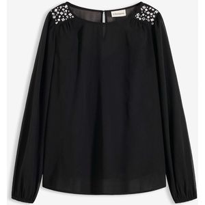 Chiffon blouse met strass