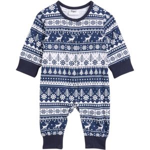 Baby jumpsuit met Noors patroon van biologisch katoen