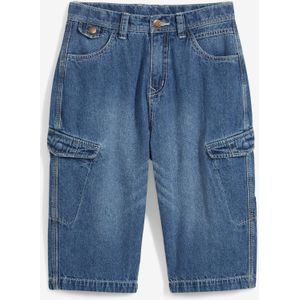 Jeans bermuda van puur katoen, loose fit