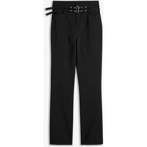 Stretch broek met riem (2-dlg. set)