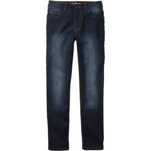 Slim fit stretch jeans straight met verstelbare band