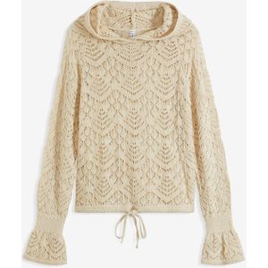 Lichte, gebreide trui met capuchon