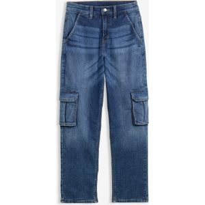 Loose fit thermo cargo jeans met jersey voering, tapered