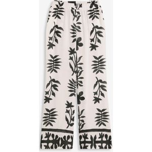 Gedessineerde broek van soepele viscose