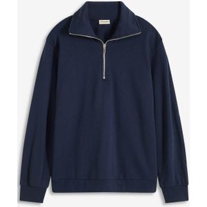 Oversized sweater met ritssluiting