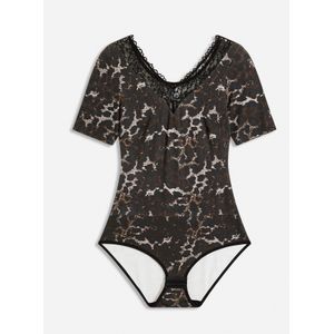 Body van modal met kant en halflange mouwen