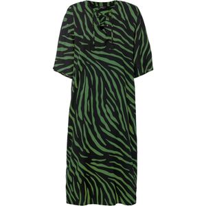 Wijde kaftan jurk met animalprint