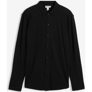 Super stretch overhemd van katoen-piqué, slim fit