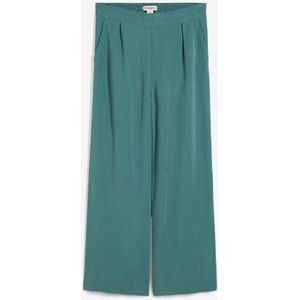 Cropped broek van zachte viscose mix