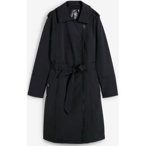 Lange softshell jas in trenchcoat stijl