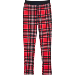 Meisjes geruite thermo legging