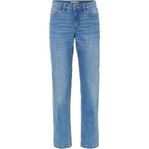 Cropped mid waist jeans, straight