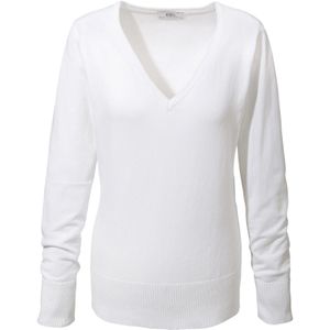 Fijngebreide trui met V-hals