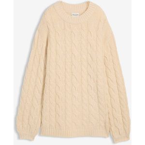 Oversized trui met kabelpatroon