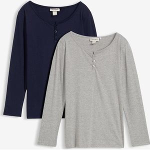 Longsleeve mit biologisch katoen (set van 2)