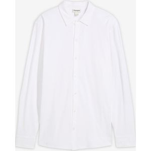 Super stretch overhemd van katoen-piqué, slim fit