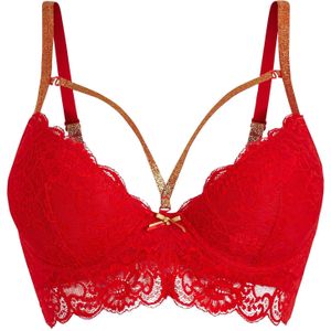 Voorgevormde beugel bh met glinsterende bandjes