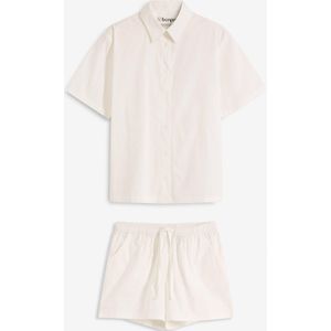 Geweven shortama van katoen