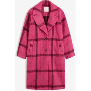 Lange jas in wollen look