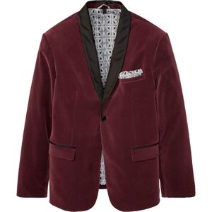 Fluwelen blazer met satijnen revers