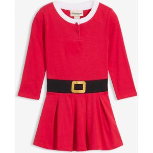 Meisjes jersey kerstjurk