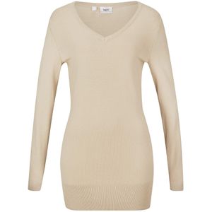 Lange basic trui met V-hals