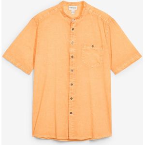 Overhemd in washed out look met korte mouwen