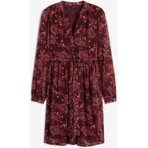 Gedessineerde jurk van chiffon