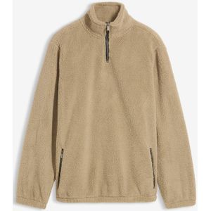 Teddy fleece trui met praktische zakken met ritssluiting