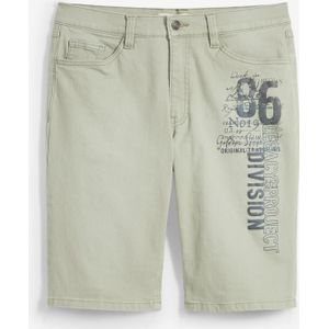 Jeans bermuda met print, regular fit