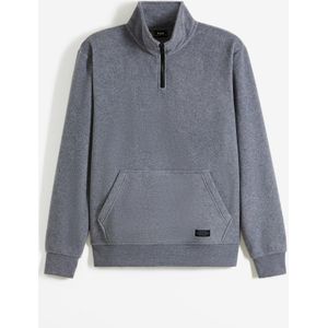 Fleece trui met opstaande kraag