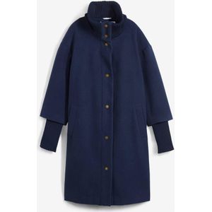 Korte coat in wollen look