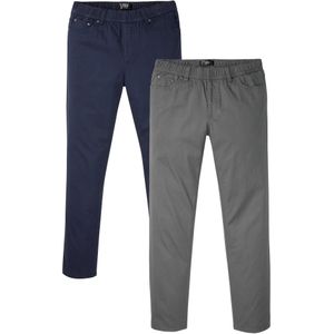 Regular fit instapbroek met comfortabele band, straight (set van 2)